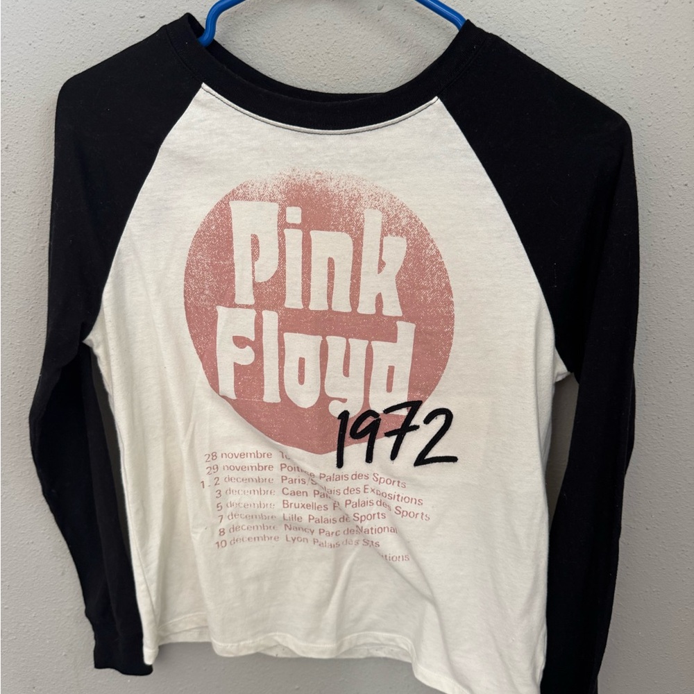 Pink Floyd 1972 Women's Raglan Top - Black and White